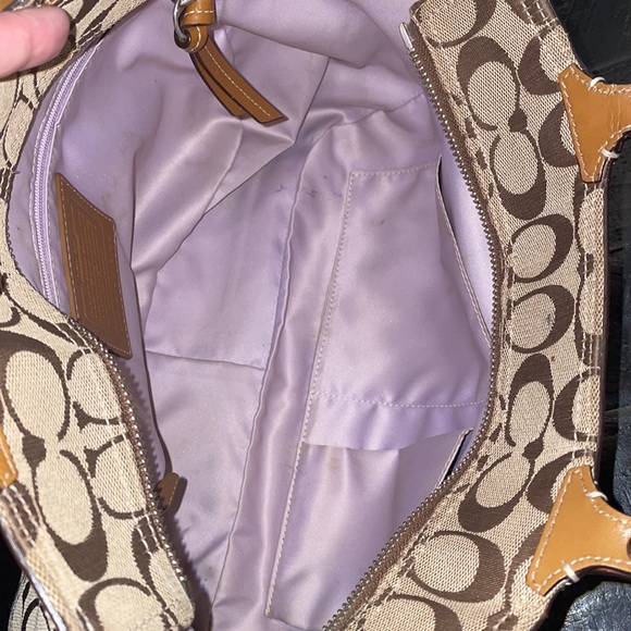 Coach Tan/Brown Canvas Satchel - Picture 6 of 11